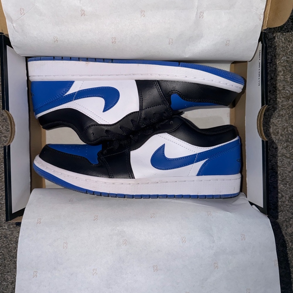 Men’s Nike Air Jordan 1 Low | Black and Blue | Retro Shoes